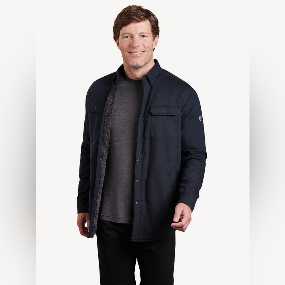 COPY - KUHL Joyrydr Button Up Shirt Fleece Black Jacket size M